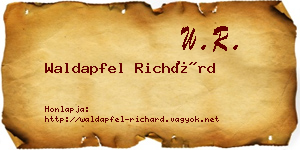 Waldapfel Richárd névjegykártya